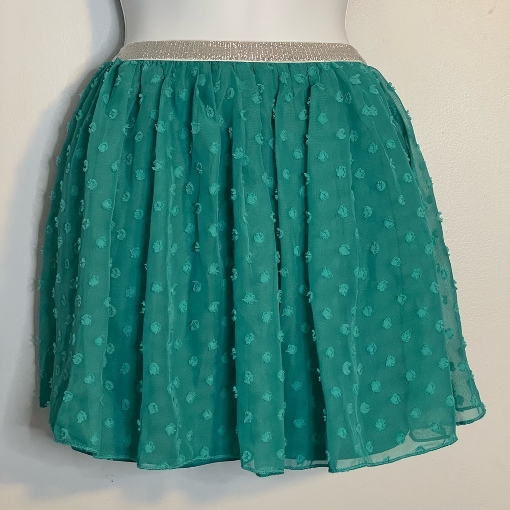 NWT- KIDPIK TEXTURED DOT CHIFFON SKIRT - Picture 3 of 8